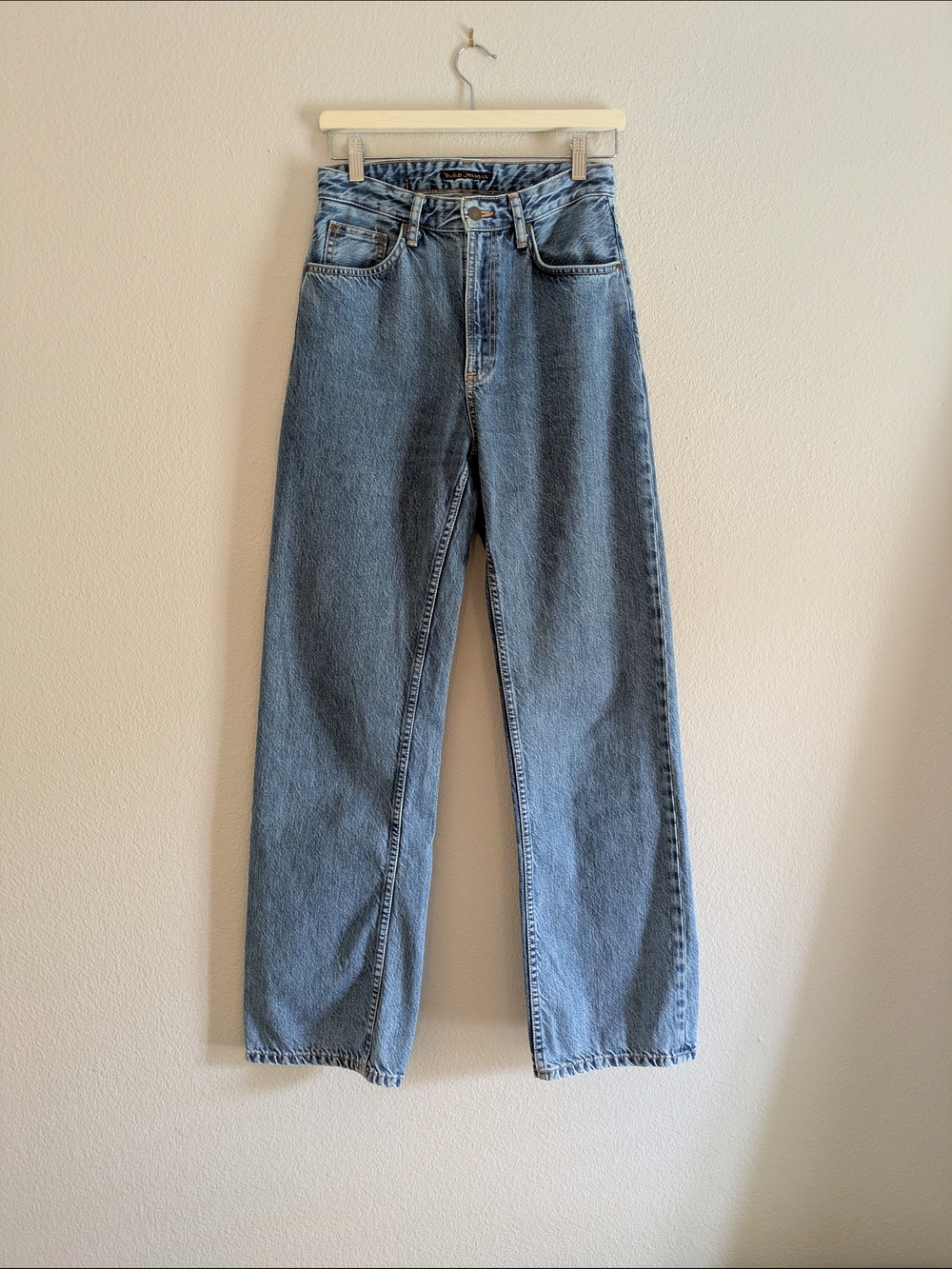 Nudie Jeans Clean Eileen High Waisted Wide Leg Denim Jeans